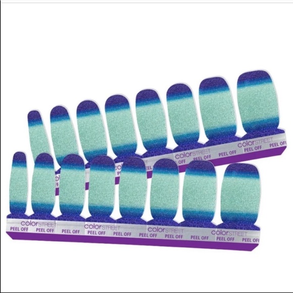 🎉Former HP🎉 *Retired* Color Street: Long Time No Sea | Mint Blue Glitter - Picture 8 of 8